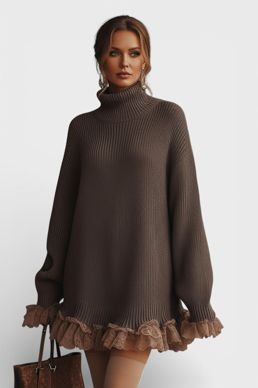 Louise™ | Varm strikkjole med rynker